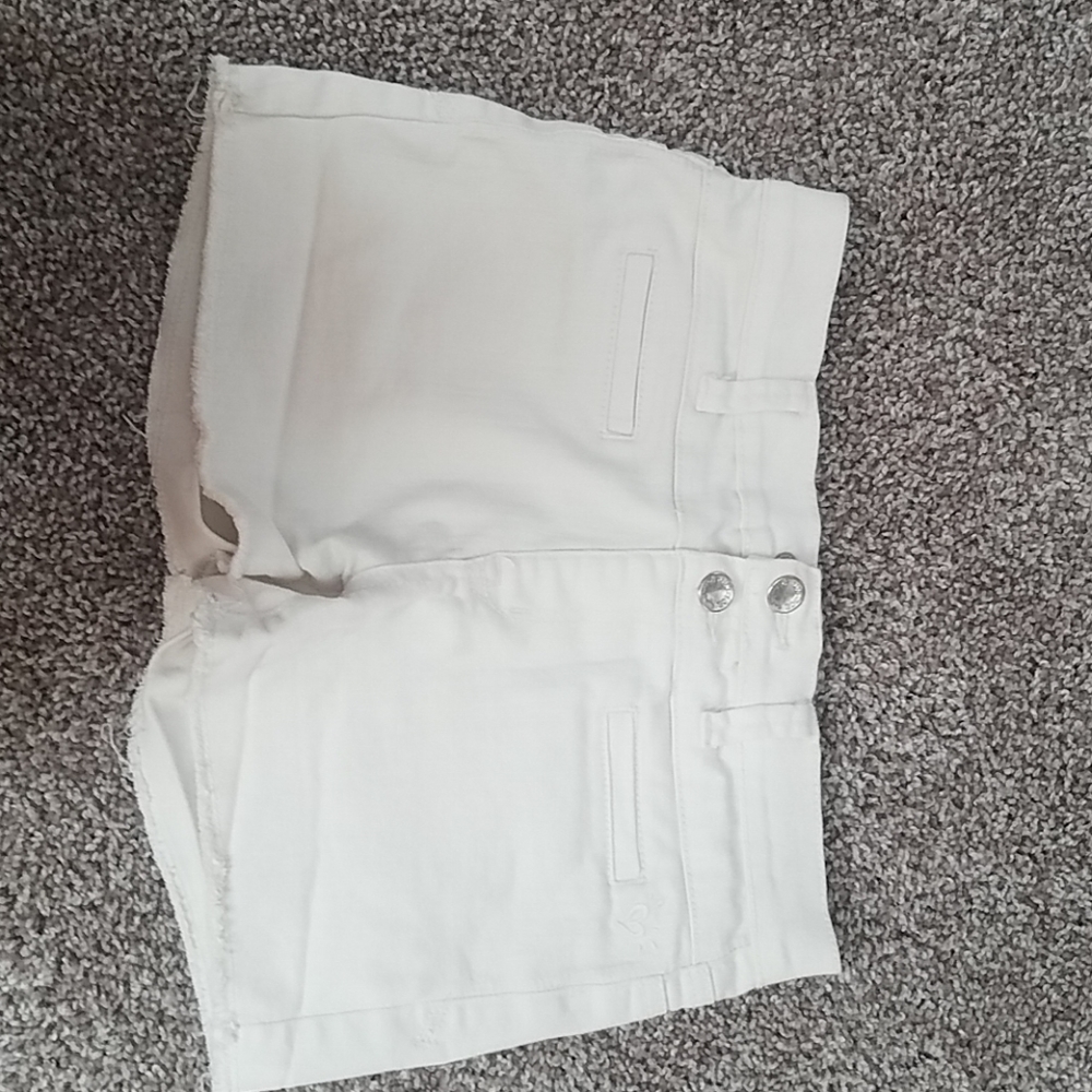 Kids white jean shorts